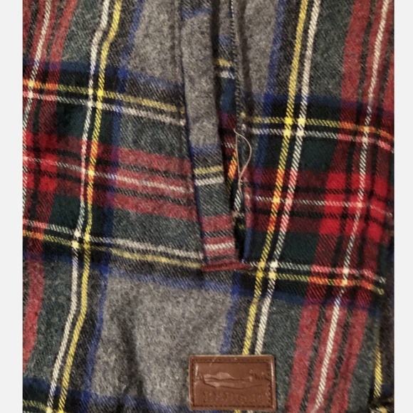 LL Bean Gray Plaid Sherpa Lined Full Zip Flannel Relaxed Fit Shacket Women's XS - Picture 7 of 12